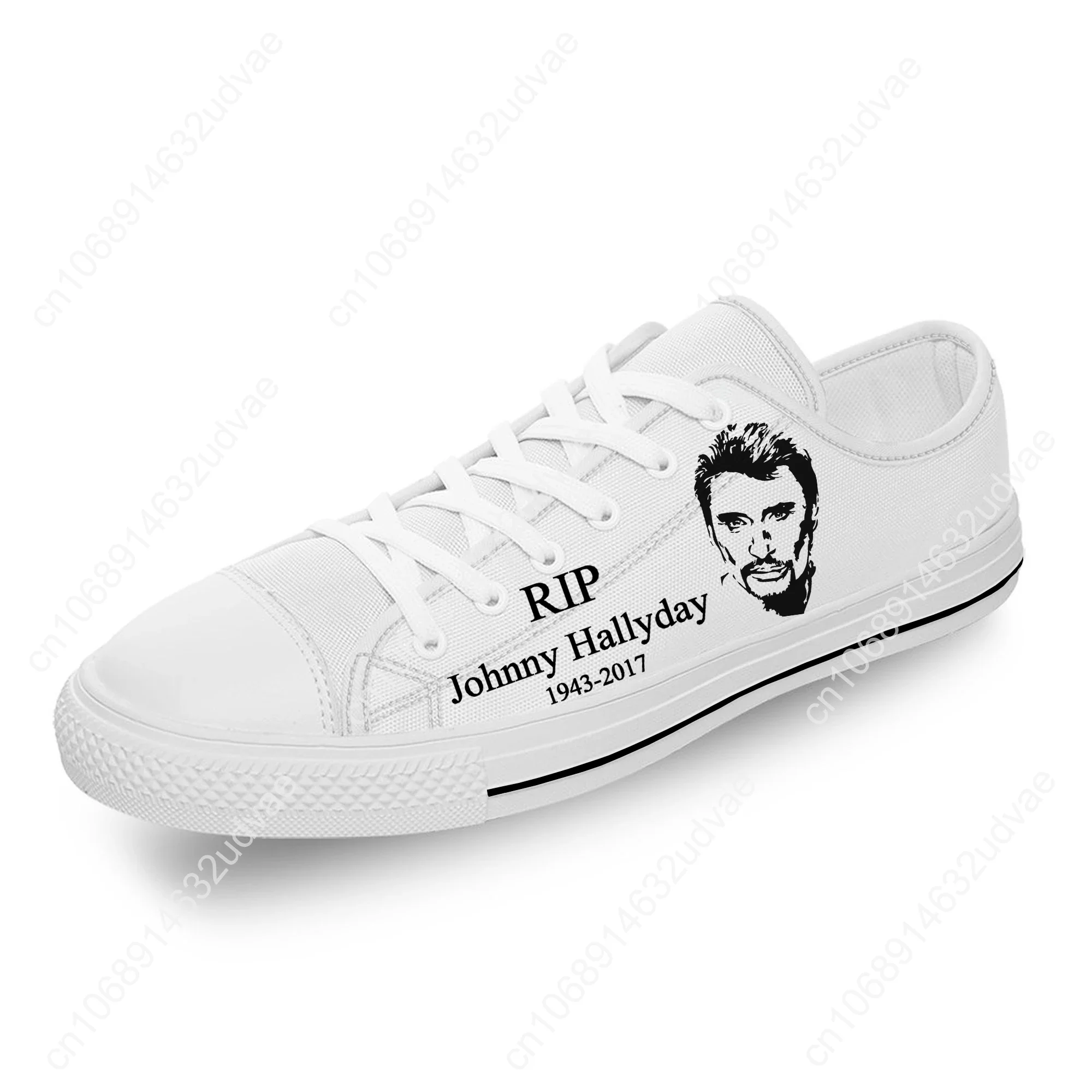 French Star Johnny Hallyday High Top Sneakers Mens Womens Teenager Casual Shoes Canvas Running Shoes 3D Print Lightweight Shoe