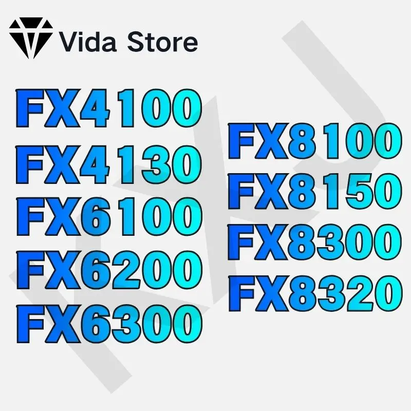 FX6100, FX6200, FX6300, FX8100, FX8150, FX8120-125W, FX8300, FX8320, FX8350, FX8120-95W, X6 1035T 95W, X6 1045T