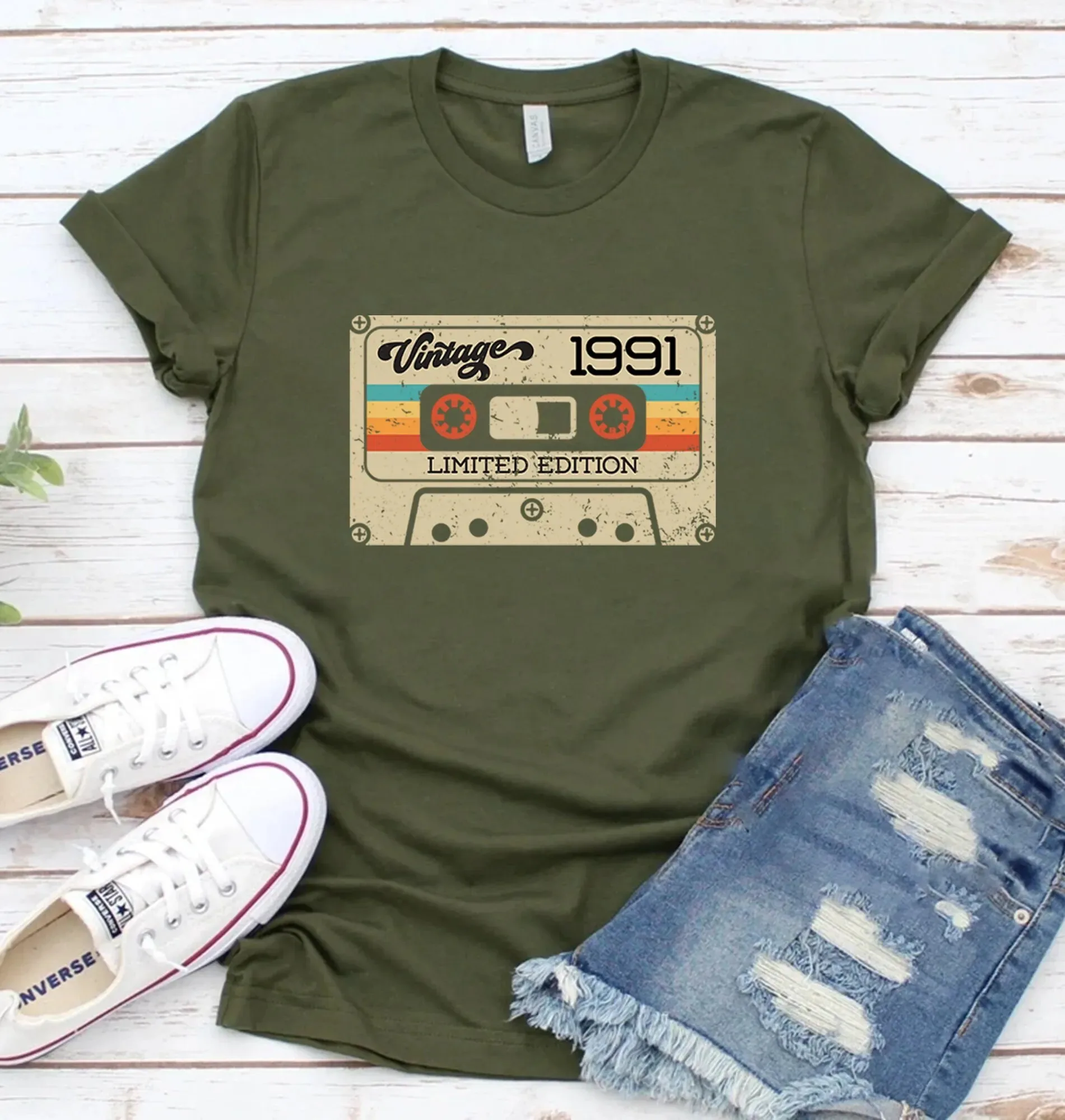 Vintage 1991 Limited Edition Cassette T Shirt 33Rd Birthday Party