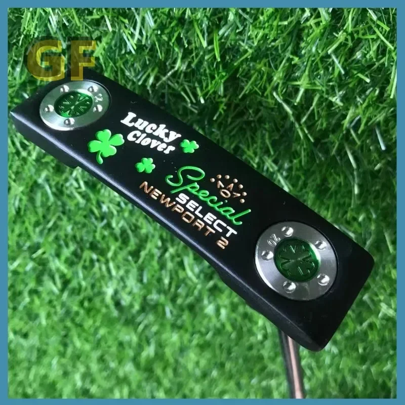 New Golf Club Crown Black Four-Leaf Clover Strip Straight Line for Men's Putter