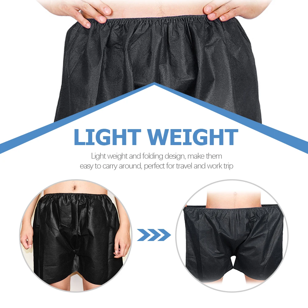 50 Pcs Disposable Panties Jersey Boxers Sweatshorts Men Compact Tight