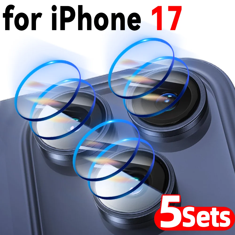

1-5 комплектов HD прозрачного закаленного стекла для IPhone 17 Pro Max 17Air, защита объектива камеры, защитная пленка для объектива от царапин для IPhone17