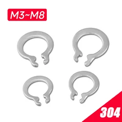 50Pcs 3mm 4mm 5mm 6mm 8mm GB894 DIN471 A2 304 Stainless Steel C-type External Circlips Retaining Rings Snap CirClip