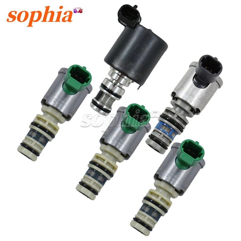 5Pcs Transmission Solenoid Valve Kit 5L40E Fit for BMW 3-Series CADILLAC CTS 2001 2002 2003 2004 2005 2006 2007