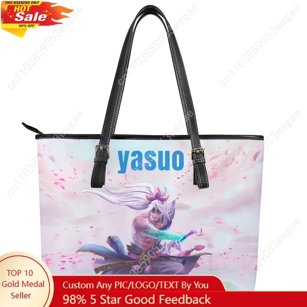 

Yasuo Handbag Womens Mens Fashion Vintage Personalized Tote Bag Shoulder Bag Business Leather Purse Travel Customized Bag Gift