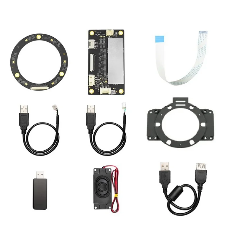 Módulo de matriz de anel de microfone de campo distante ROS Placa de voz de 6 microfones Navegação de posicionamento de 6 microfones