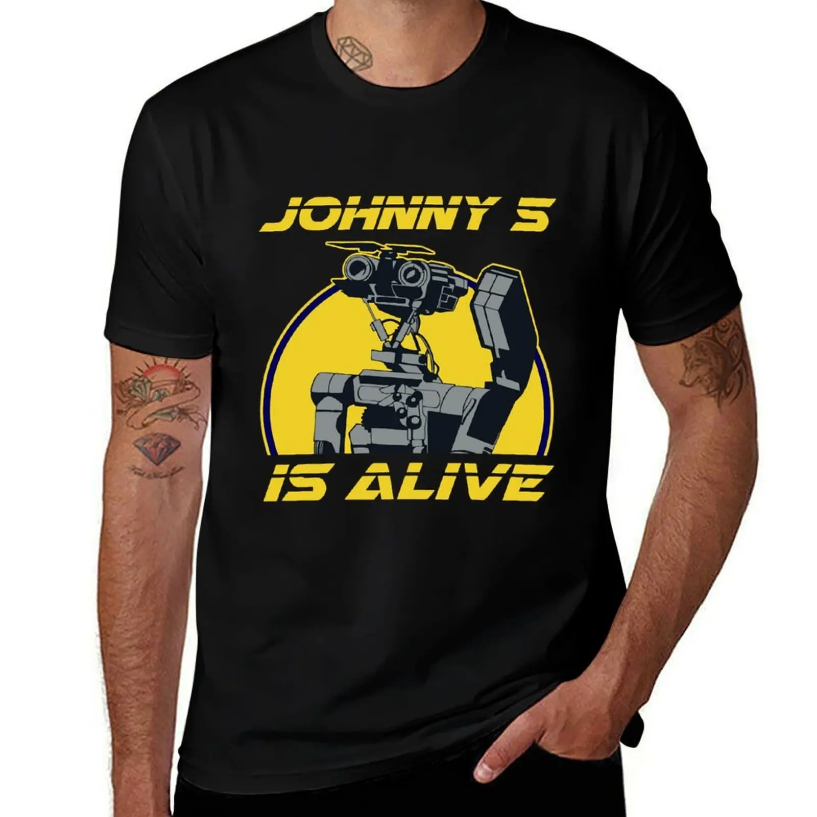 

Johnny 5 is alive T-Shirt Big and Tall Gym T-Shirt