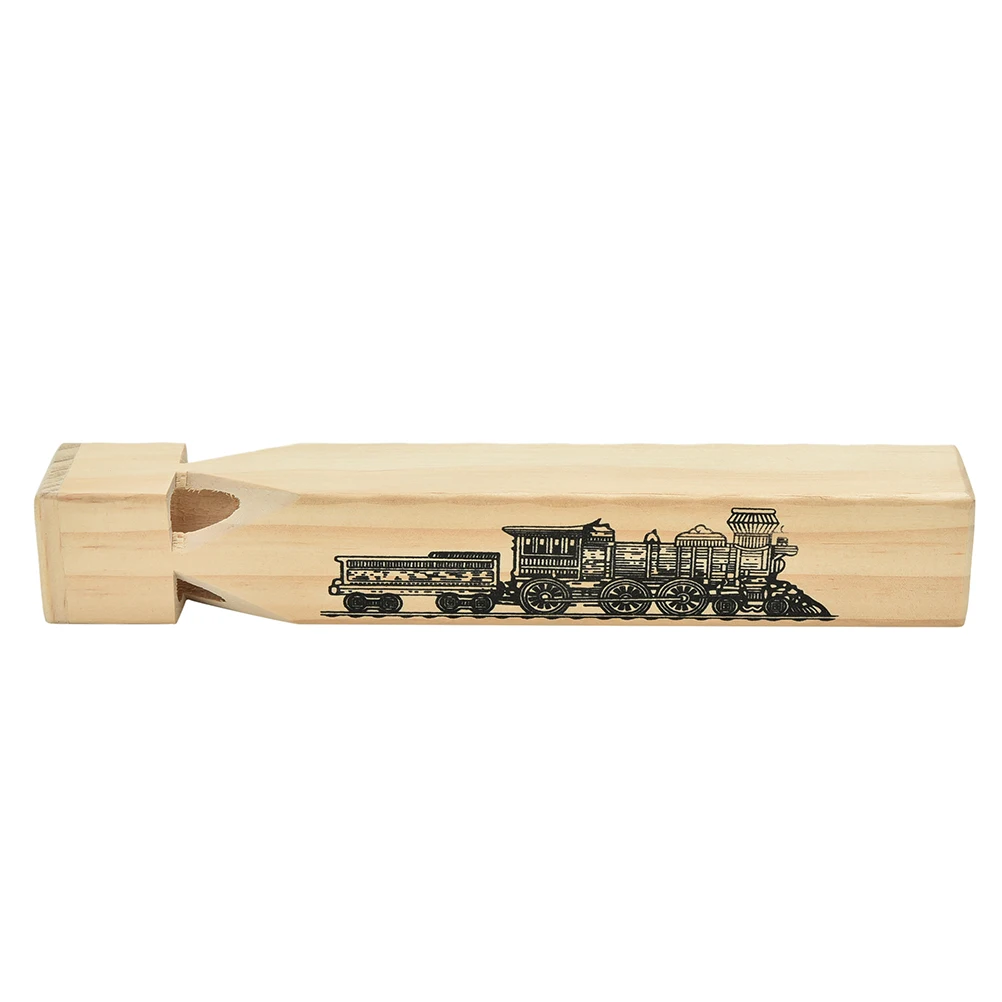 New Environmental Classic Wooden Children's Whistle Train Whistle Wooden Train Flute 1PC