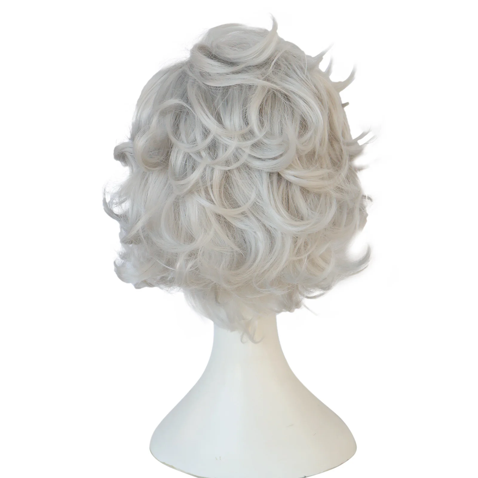 Astarion Cosplay Wig Game Cospaly Slivery Curly Heat Resistant Hair Game Cos Costume Wigs for Women Men Halloween Accessories