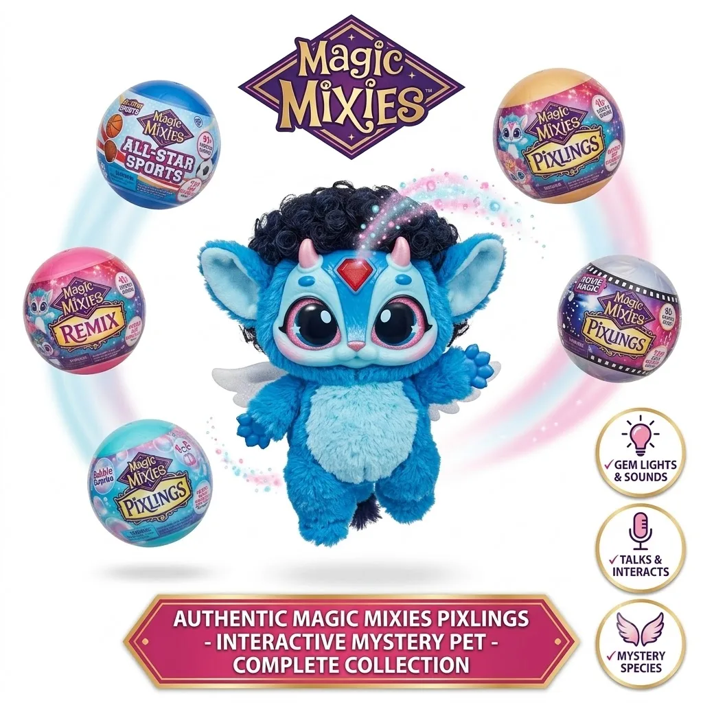 

Magic Mixies Interactive Plush Doll Blind Box Magic Crystals Sound Light Electronic Pet Toy Gift for Girls
