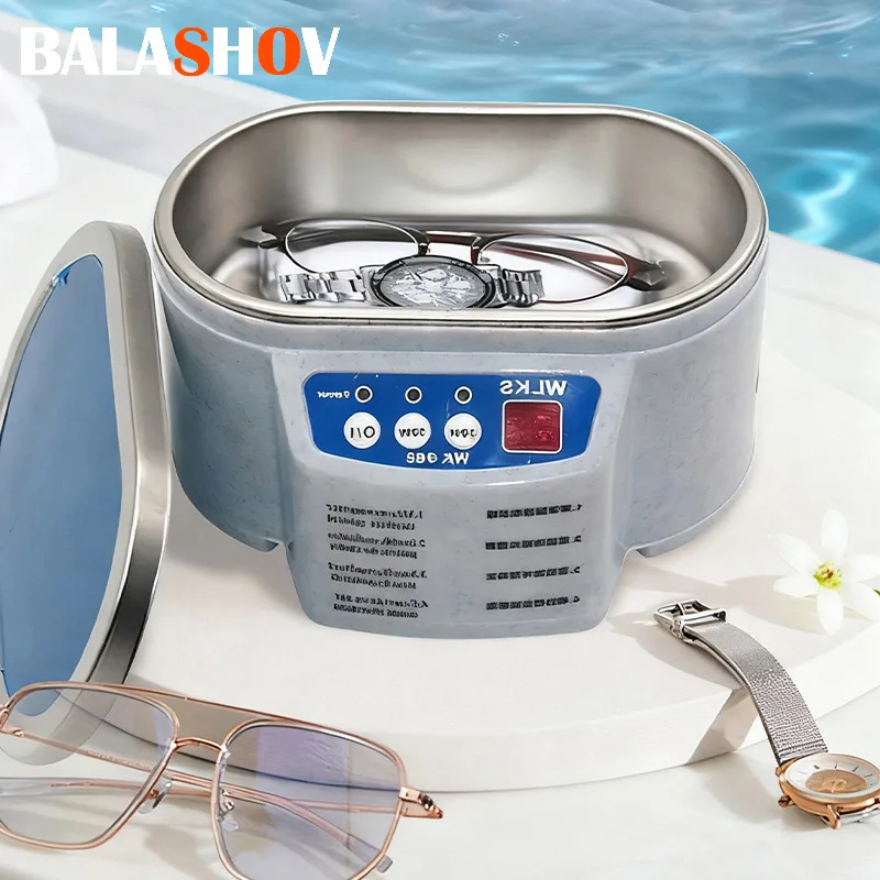 Ultrasonic Cleaner Jewelry Parts Glasses Denture False Teeth Watch Washing Machine Tub Dual Frequency Vibration EU/US