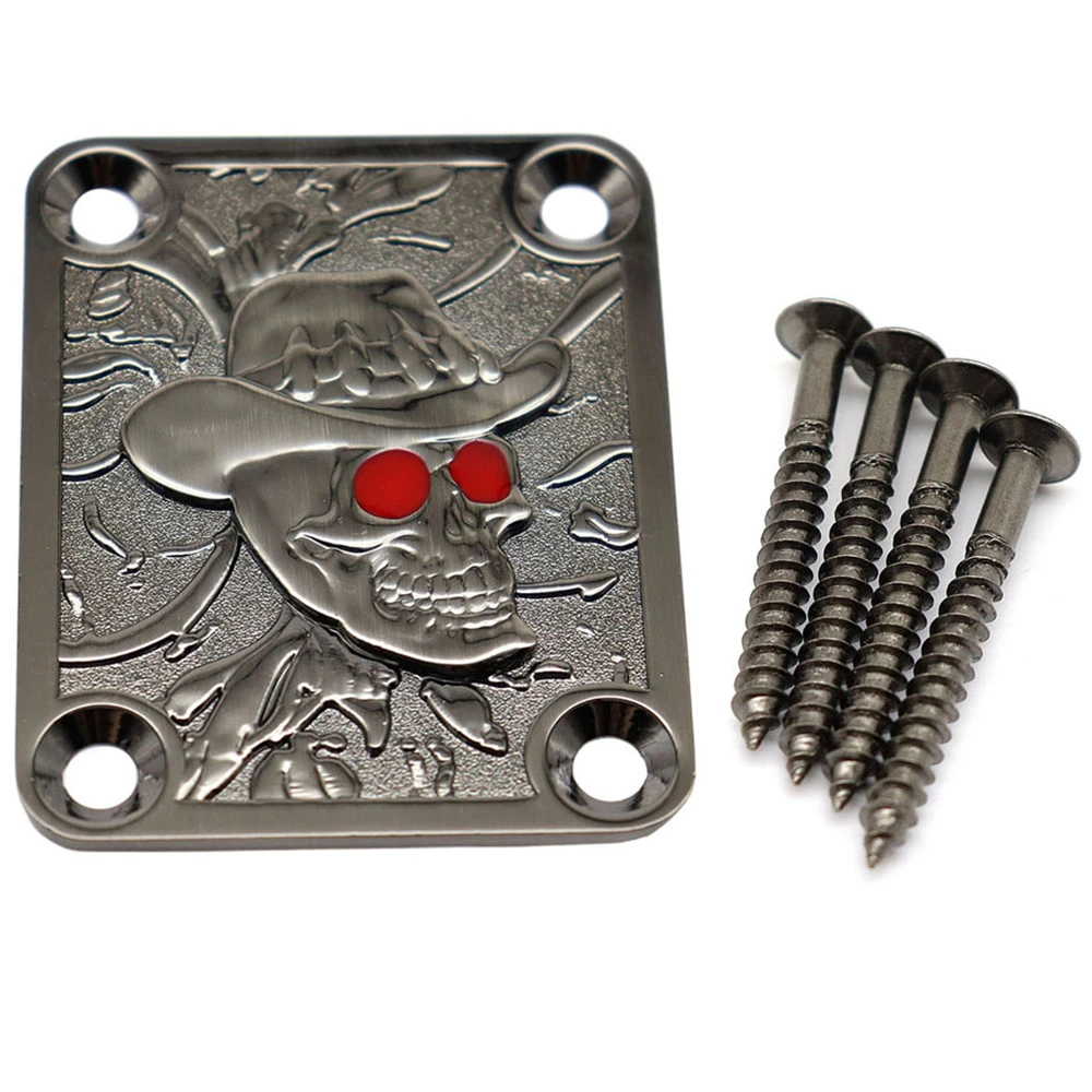 1Set Gitarren-Halsplatte mit Schrauben, quadratisch, für ST TL Gitarre, Jazz Bass, Ersatz-Gitarrenzubehör, 7 Farben – Detail 8