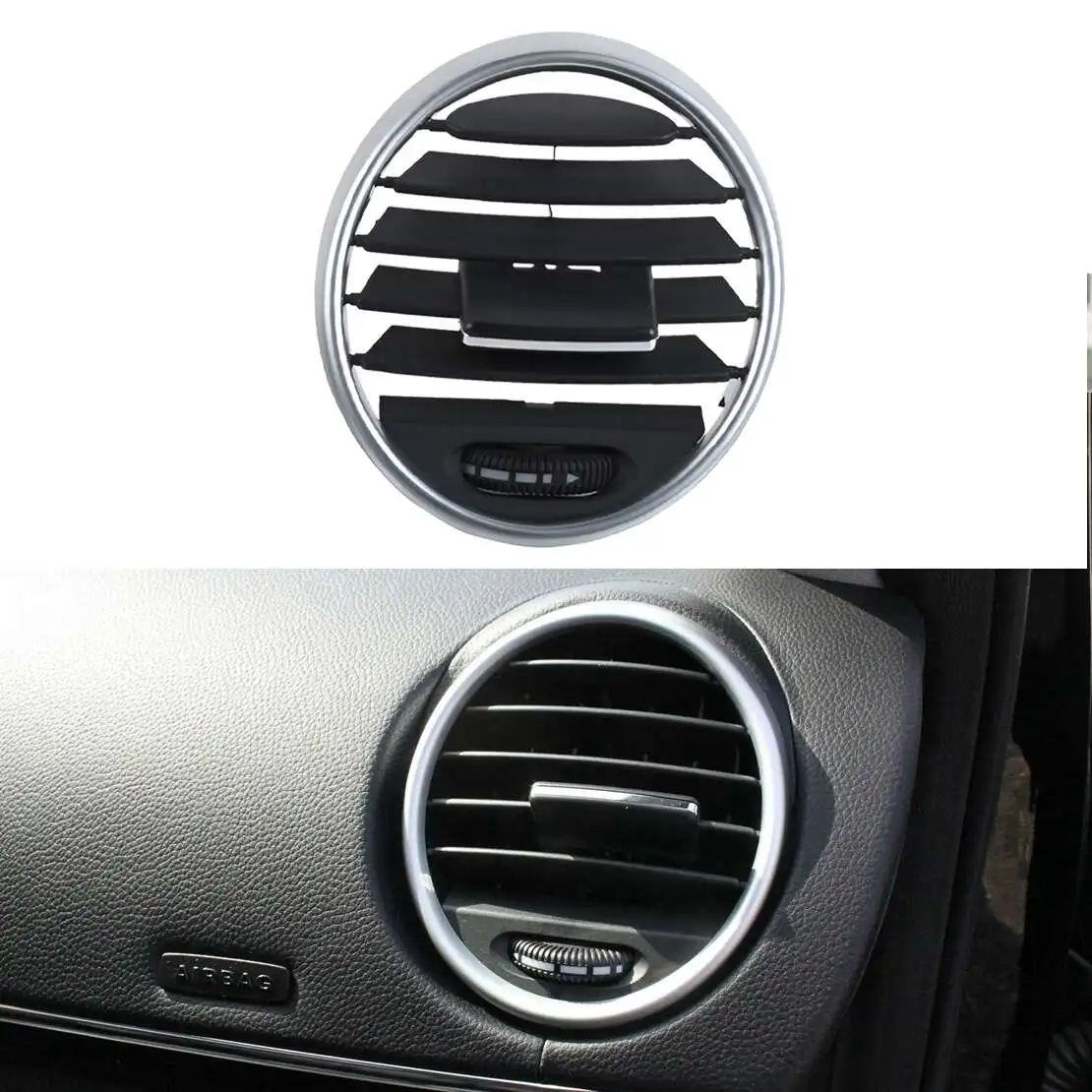 

Dashboard Right Side AC Air Conditioner Vent Outlet Panel Louvered Grille Adjustable A1648302054 fit for Benz W164 X164 Black