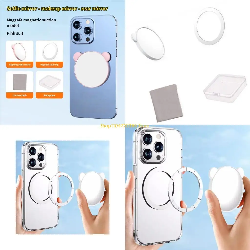 K0EA Thin ABS Selfie Mirror For Content Creators For Most Smartphone Models And Standard Camera