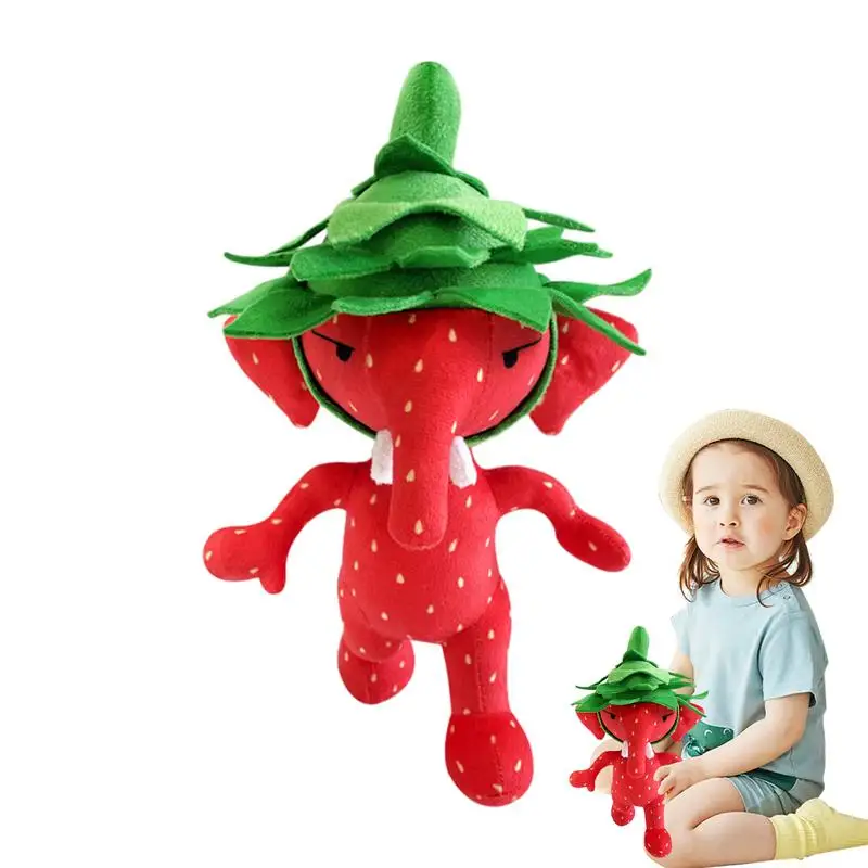 25cm Strawberry Elephant Plush Toy Stuffed Animal Mushroom Smurfed Cat Soft Doll Kids Toys Home Decor Throw Pillow Children Gift