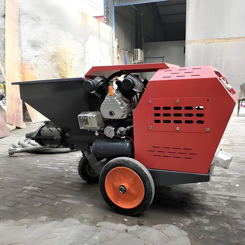 Shotcrete Mortar Spraying Machine Grout Pump Paint with Mixer for Interior Wall Floor Ceiling Roofs and Surfaces