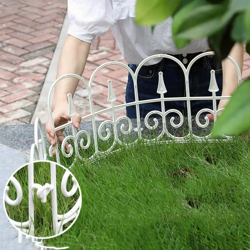 Decorative Garden Fence Potted Flower Outdoor Rustproof Landscape Border Bendable Good Toughness Portable Animal Barrier