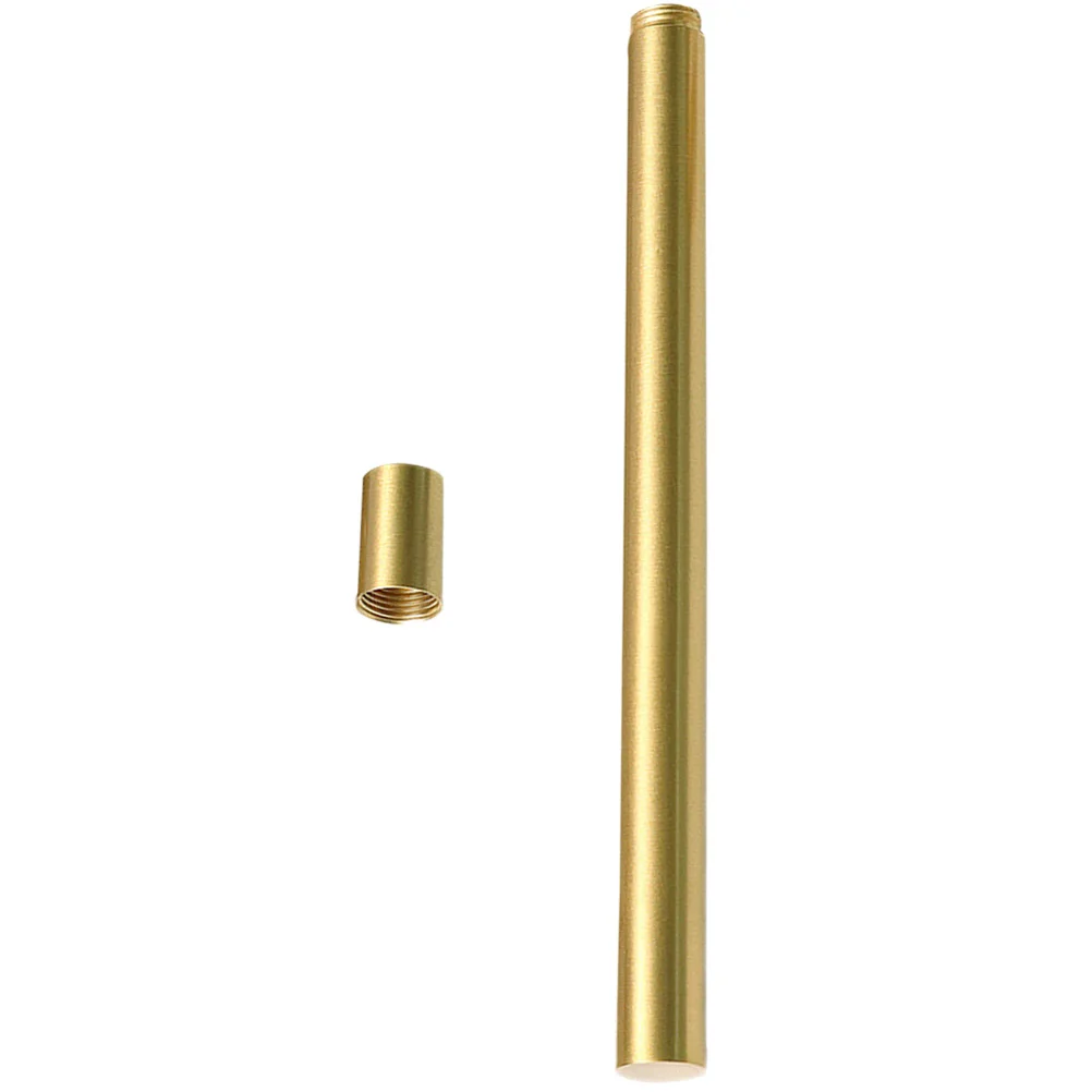

Brass Sticks Tube Portable Storage Container Vintage Holder Dustproof Travel Camping Sealed Lid Lightweight for Sticks