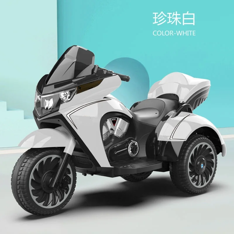 新型子供用電動バイク 3歳～12歳向け 耐荷重50kg ダブルキッズ三輪車