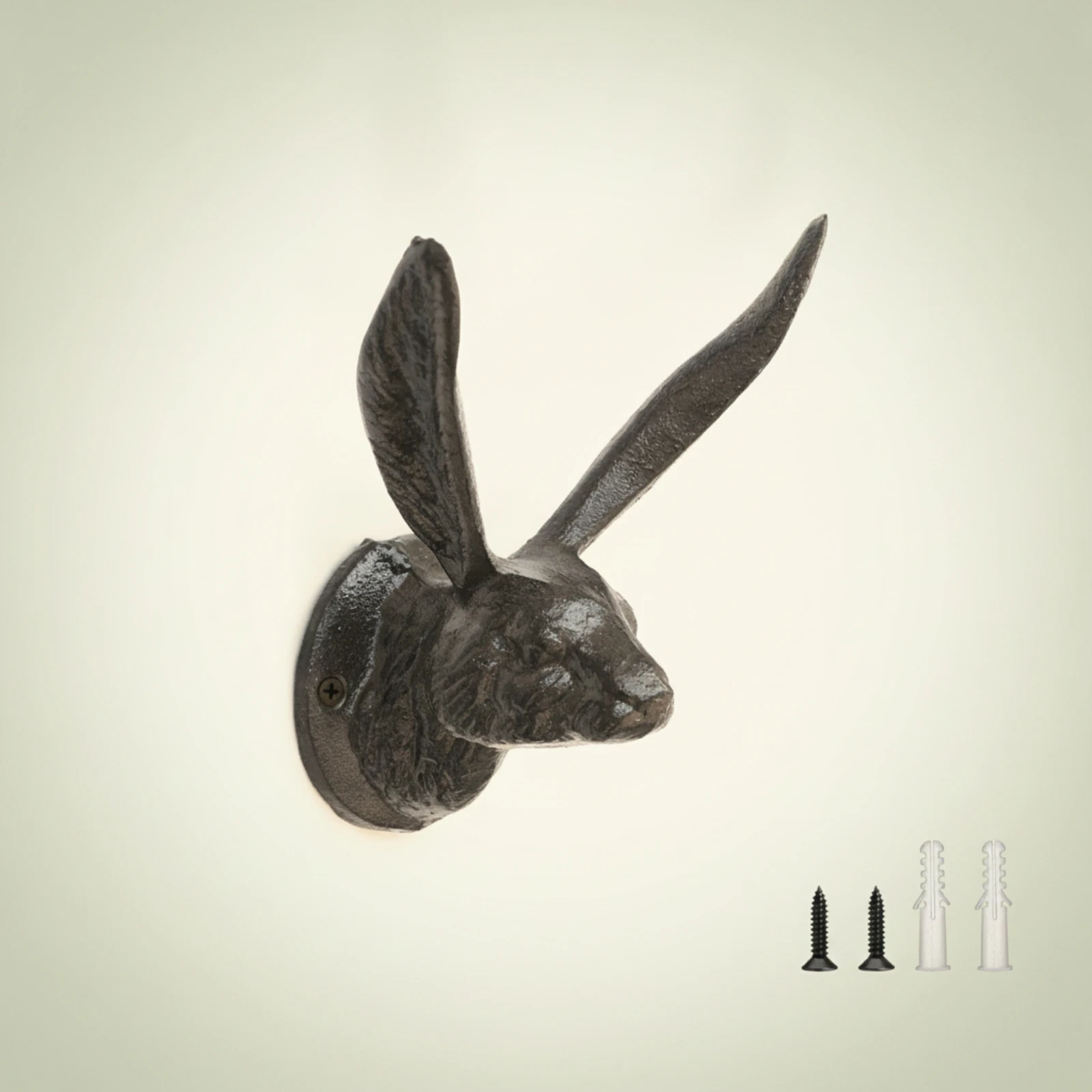 Rabbit Head Wall Hook Vintage Rabbit Wall Hook Hanger Heavy Duty Farmhouse for Entryway, Hallway