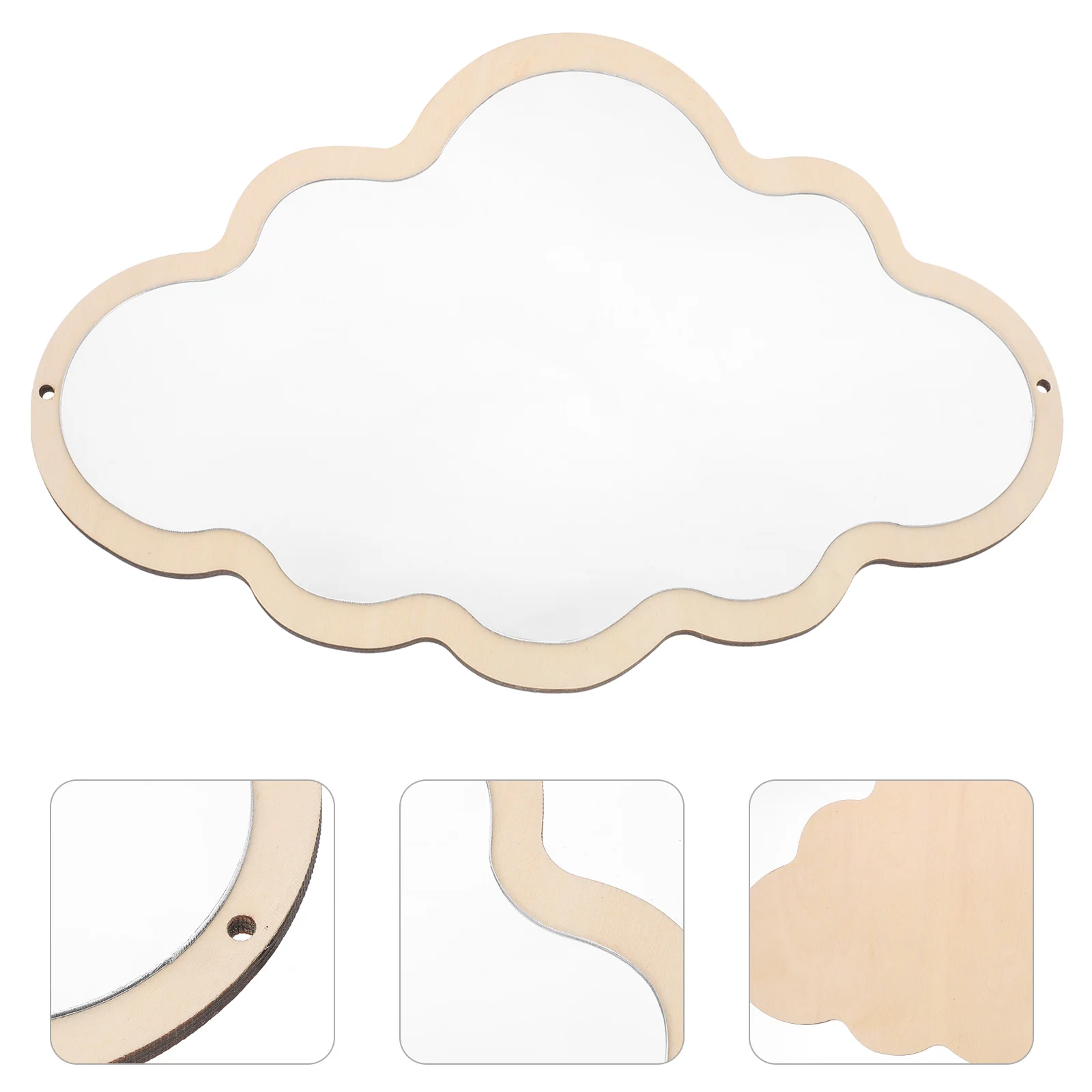 Miroir de sécurité nordique pour enfants, divers styles, artisanat de décoration, miroir en bois pour bébé, miroir de table pour enfants