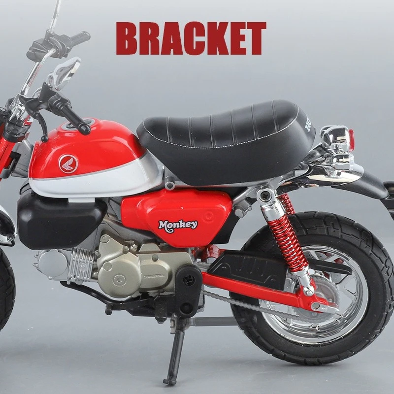 Simulation 1/9 Honda Monkey Alloy Motorcycle Model Ornament Diecast Metal Toy Vehicle Boy Birthday Gifts Collection Miniature