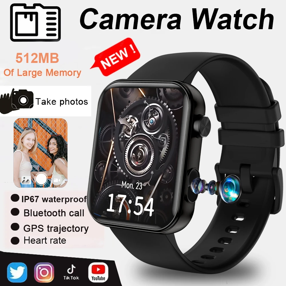 

Новые Смарт-часы для женщин и мужчин, камера для фотографий, запись видео, пульс, спорт, фитнес, водонепроницаемый Bluetooth-вызов для Android iOS