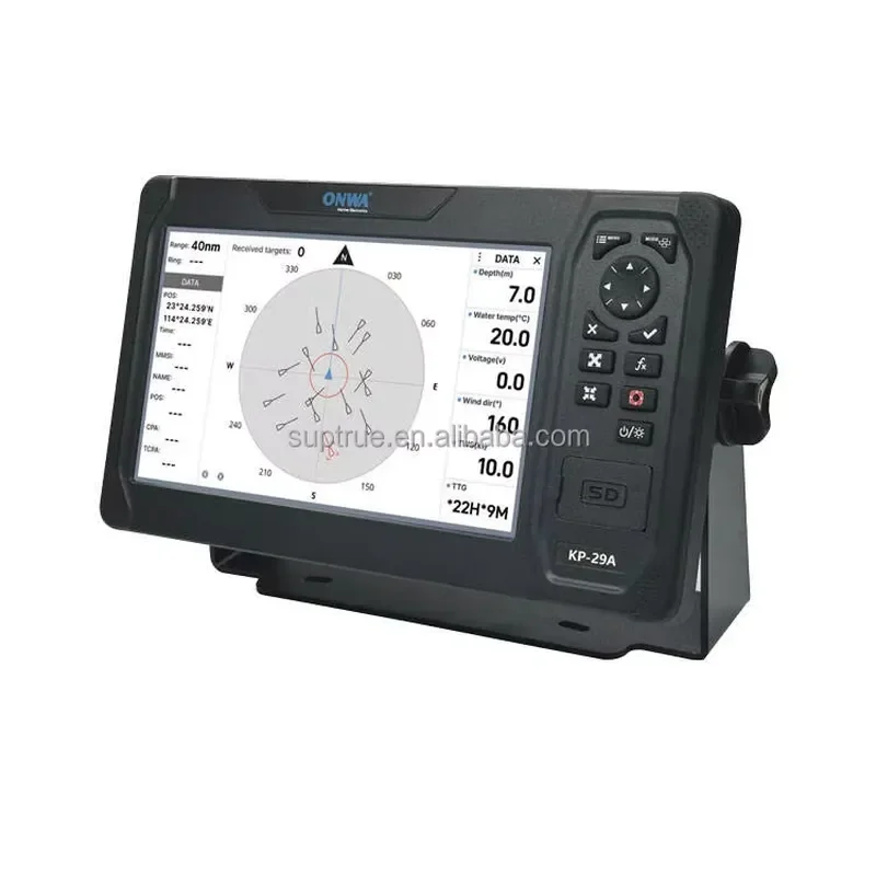 9 Inch GPS Chart Plotter Class B+ AIS Transponder Marine Safety Tool Built-in GNSS Antenna for Yacht Boat Navigation System