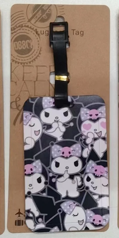 Sanrio Cinnamoroll Kuromi Mymelody Cartoon Luggage Tags kawaii Anime Subway meal card bus card holder ID Addres Name Holder