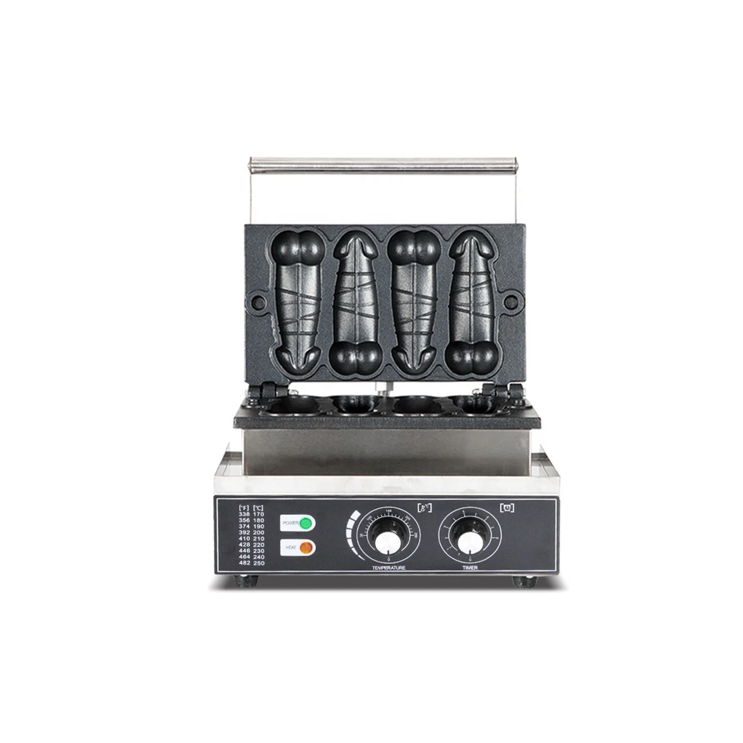 عالية الجودة التحكم في درجة الحرارة التجارية القضيب الهراء صانع آلة ديك آلة الوافل