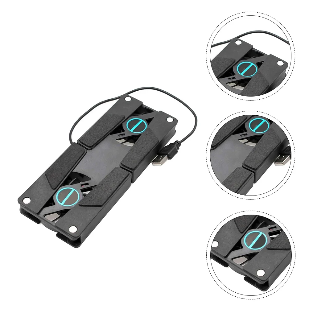 

Dual Fan Cooler Foldable Stand USB Powered ABS Material Notebook Foldable Laptop Stand Ventilated Support Anti Slip Design