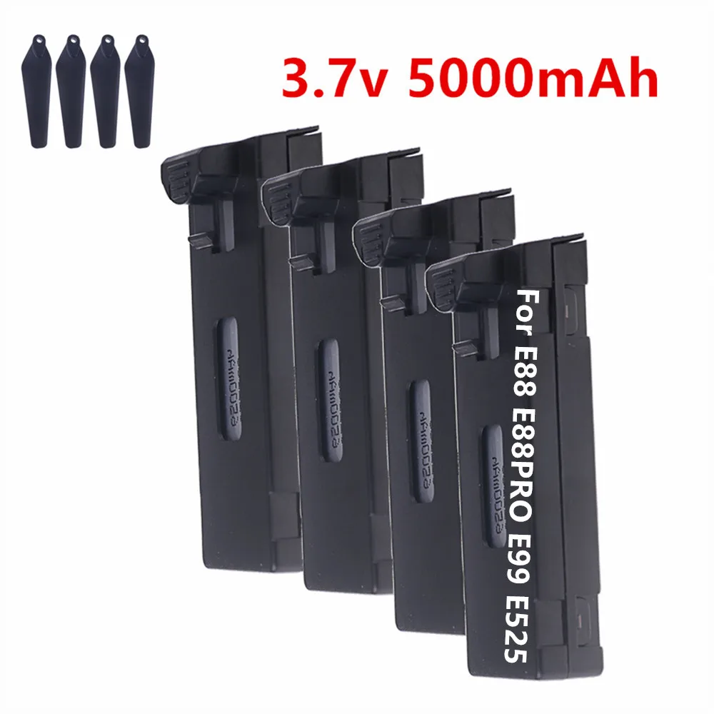 Upgrade 3.7V Drone Battery Accessory 5000mAh For E88 E88 PRO E99 PRO E525PRO Mini Uav Drone Battery 4K Drone Spare Part Battery