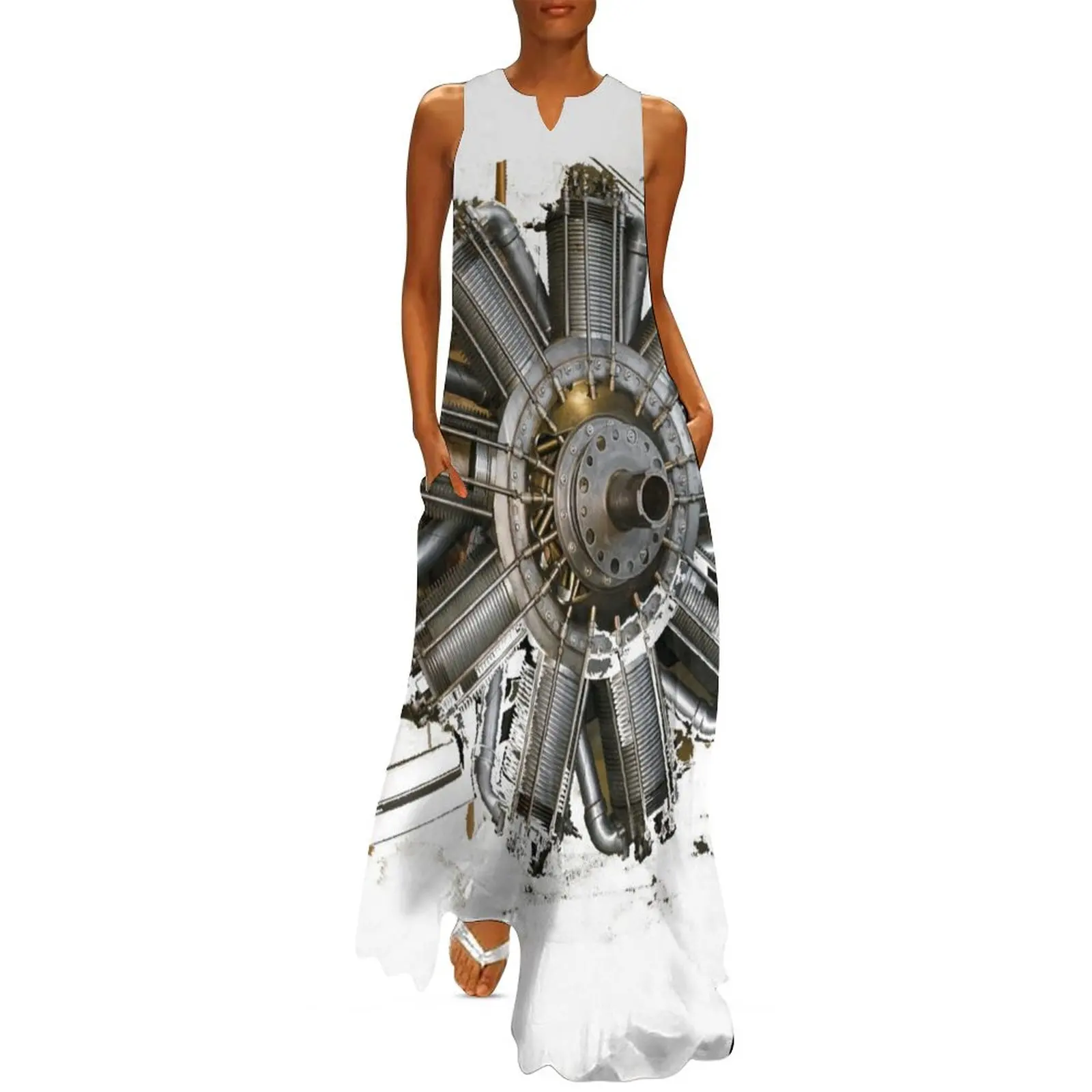 

Old plane engine WW2 Long Dress dress summer women formal occasion dresses
