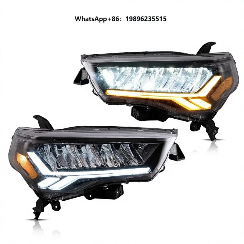Headlights for 14-23 Amber Sequential Turn Signal Dynamic Animation& Breathing Lighting, Amber Reflector