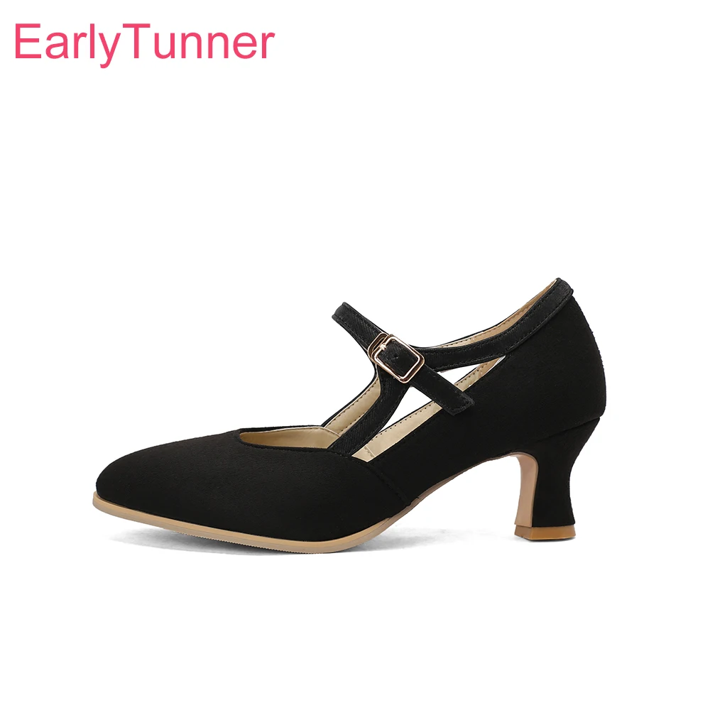 

2025 New Summer Sweet Black Blue Women Pumps Sexy Pointed Toe High Heel Lady Dress Shoes Plus Big Size 43 48