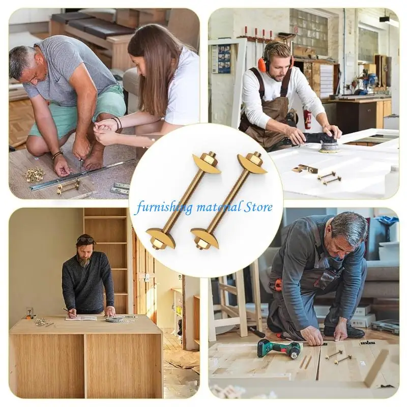 Zestaw złącza szynowego Y5GD 6PCS, w tym podkładki orzechowe do projektów obróbki drewna