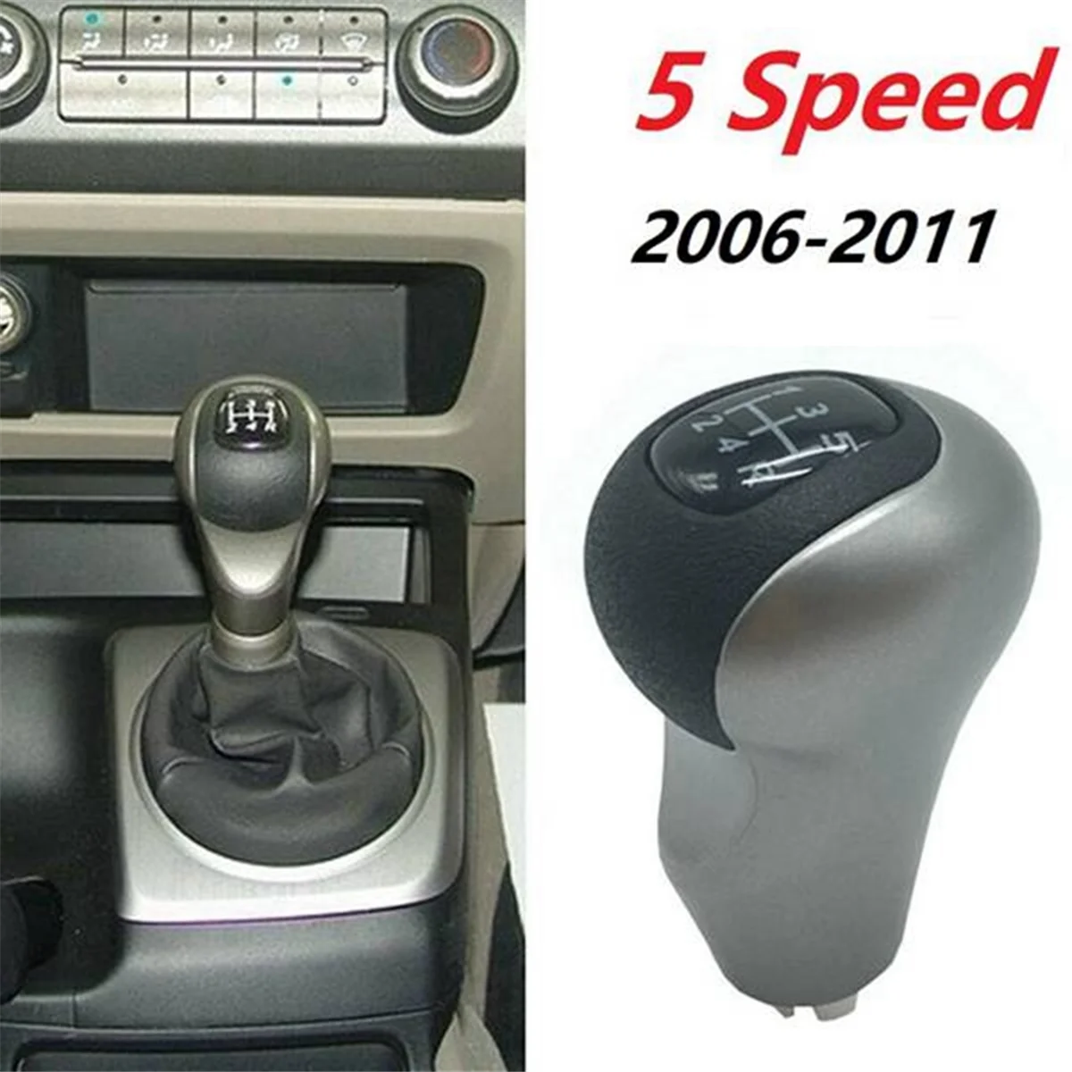 5 velocidades de engrenagem Shift Cabeça Knob, Manual Shift Ball Stick para Honda Civic 2006-2011, 54102-SNA-A02, 3pcs