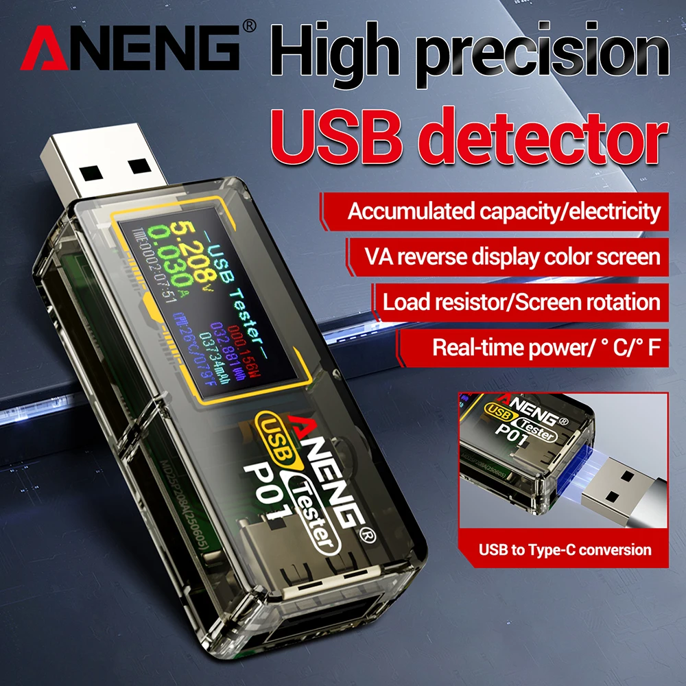 Fast Charging Tester ANENG P01 - đánh giá và giá Usb Ammeter Tester