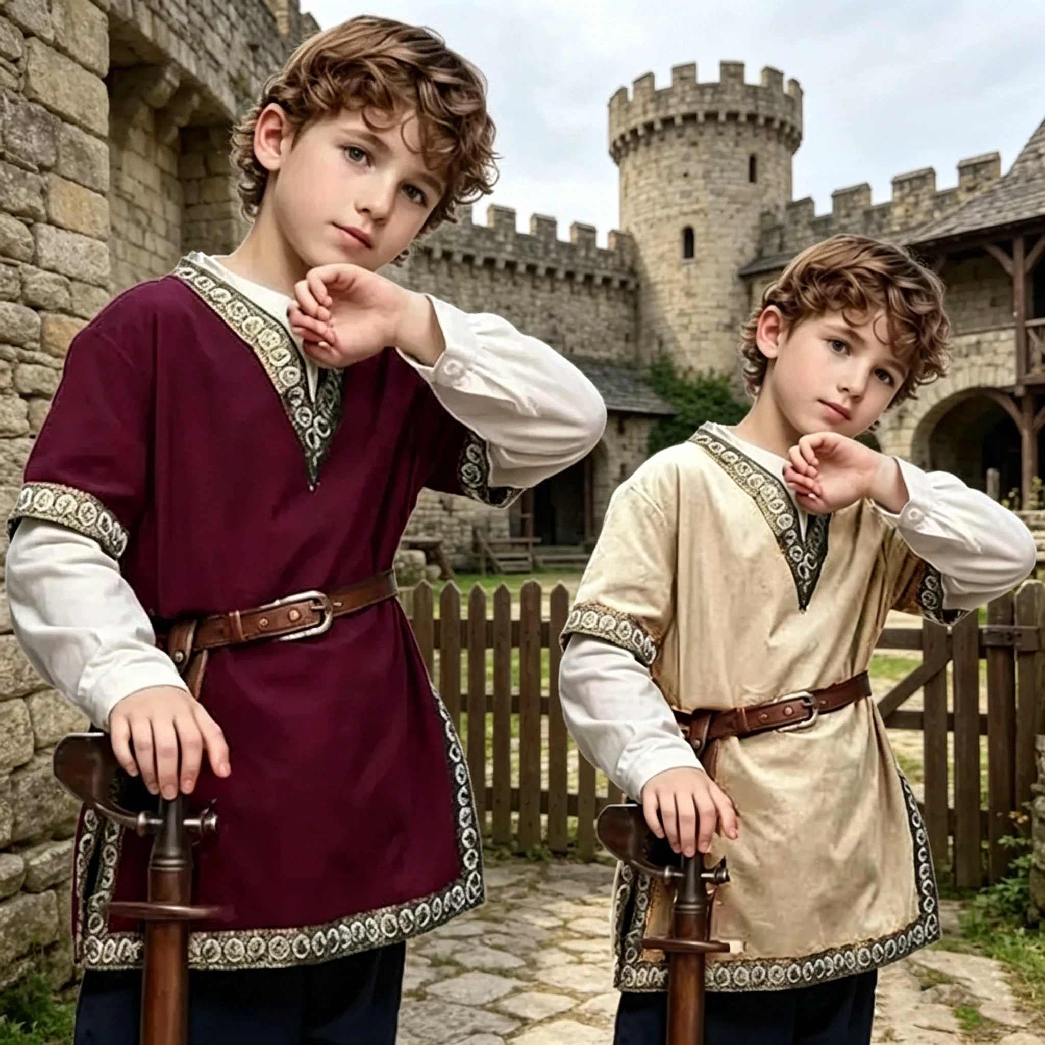 Medieval Enfant Shirt Costume Chicos Pirate Shirt Knight Cotton Linen Tunic Shirt Tops Renaissance Halloween Cosplay Outfit