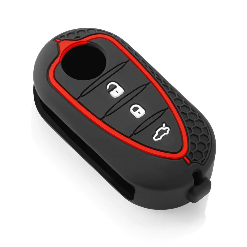 3 Button Silicone Car Key Cover Case for Alfa Romeo Mito Giulietta GTO 159 GTA 4C Mito Flip Remote Keychain Skin Protector Shell