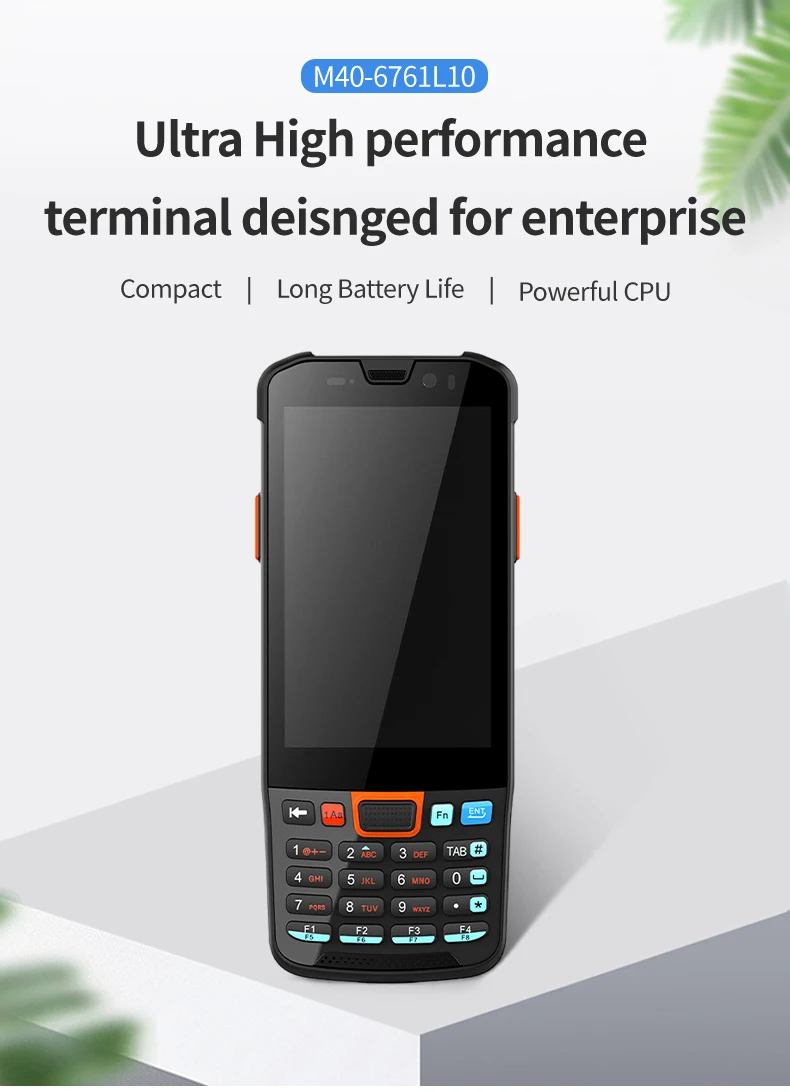 Scanner a laser 2D Pda Scanner de código de barras Câmera HD Leitor NFC Android Pda Robusto 1D Cmos Scanner Pda robusto