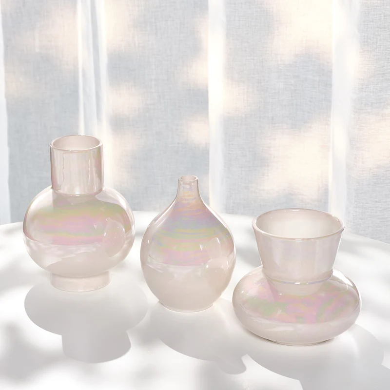 

Ceramic vase - high-end metallic finish - luxurious style - Instagram-worthy - Nordic style - water-grown flowers