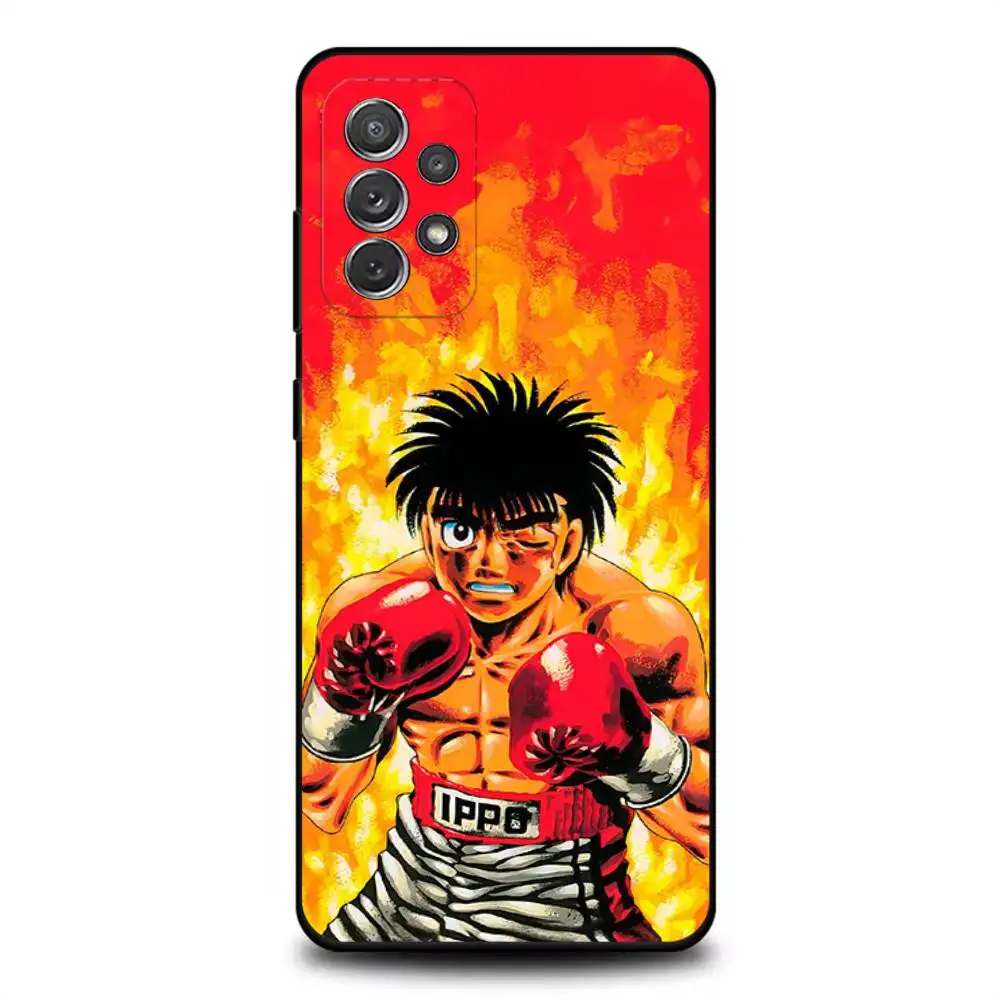 B-Boxing H-Hajime Phone Case For Samsung S 25,24,23,22,30,21,10,9,Ultra,Plus,Lite,FE,4,5G Black Soft Case