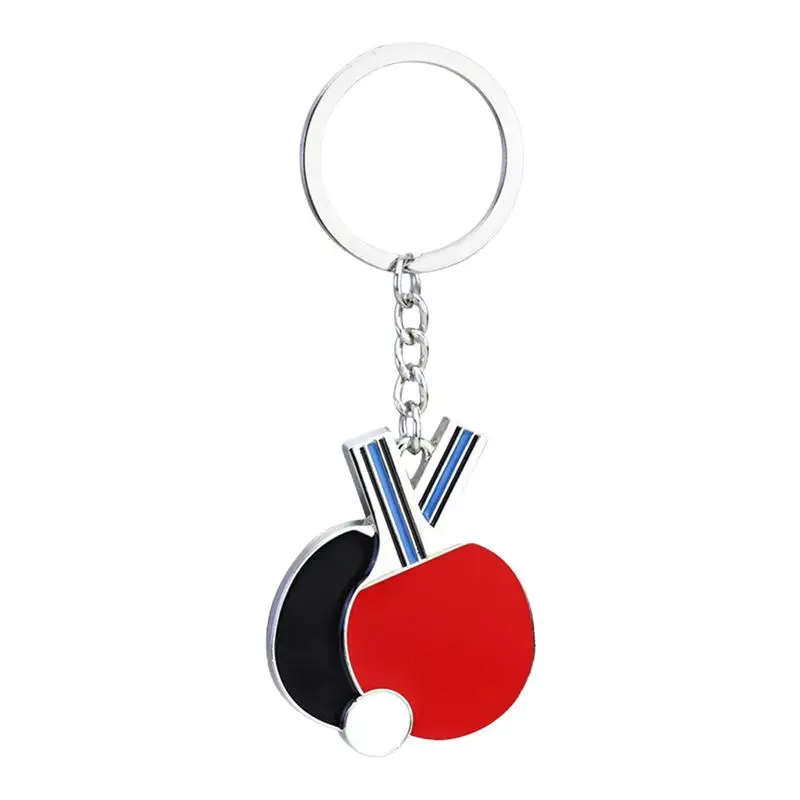 Table Tennis Racket Keychain Pendant Table Tennis Racket Bag Ornament Table Tennis Racket Keychain Stylish Ping Pong Key Holder