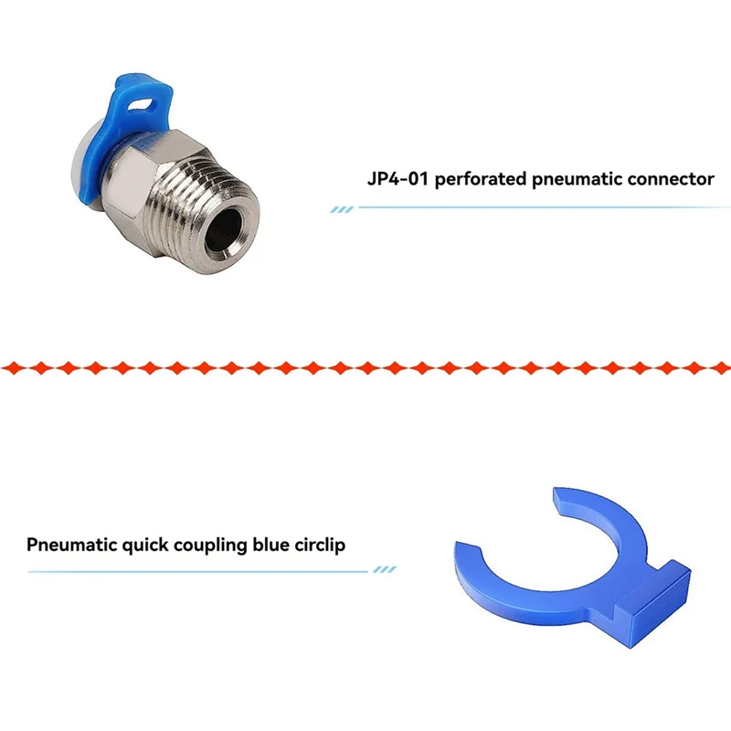 Эффективный 3-комплект пневматического разъема JP4-01, прямые воздушные быстрые фитинги, детали 3D-принтера для резьбы экструдера V6 M10