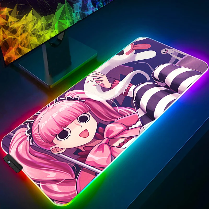 

RGB Mouse Pad 90x40cm one piece Perona Anime Carpe PC Gamer Computer LED Mausepad Keyboard Gaming Accessories Backlight Desk Mat
