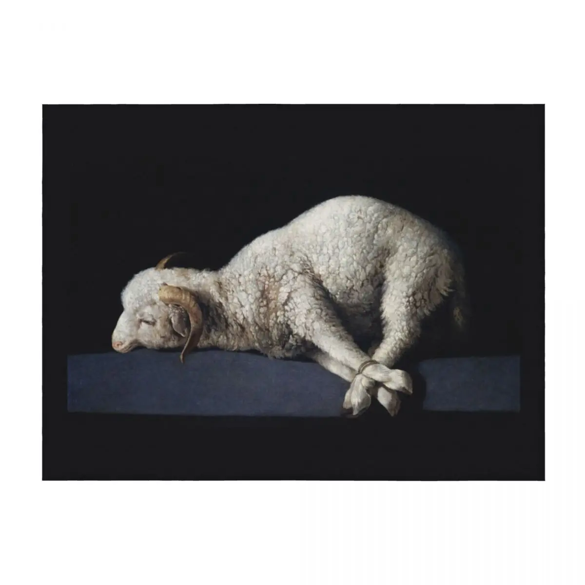 

Agnus Dei Painting by Francisco de Zurbarán Throw Blanket Luxury Designer Quilt Plush Decorative Throw Blankets