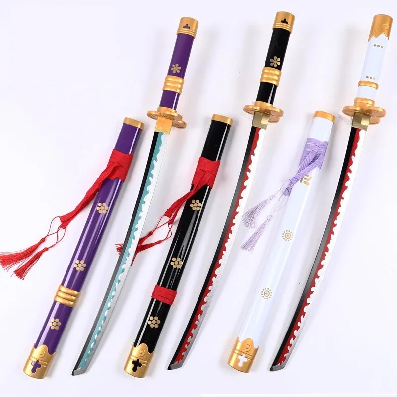 Handmade Japonês Anime Espadas para Cosplay, Roronoa Zoro, Katana, Shusui, Enma, Kitetsu, Brinquedo Infantil, Role-Playing, 75cm