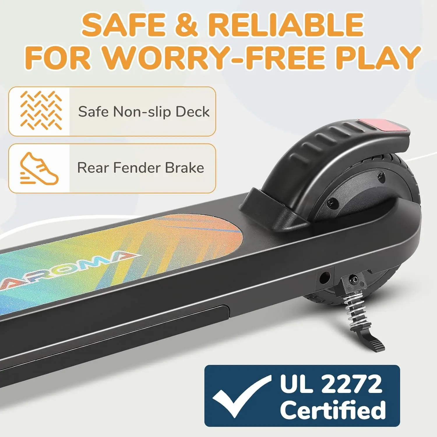 سكوتر كهربائي للأطفال الذين تتراوح أعمارهم بين 6-14، 120 وات، أضواء ملونة، ارتفاع وسرعة قابلة للتعديل، شاشة LED، سكوتر قابل للطي، هدية فكرة #4