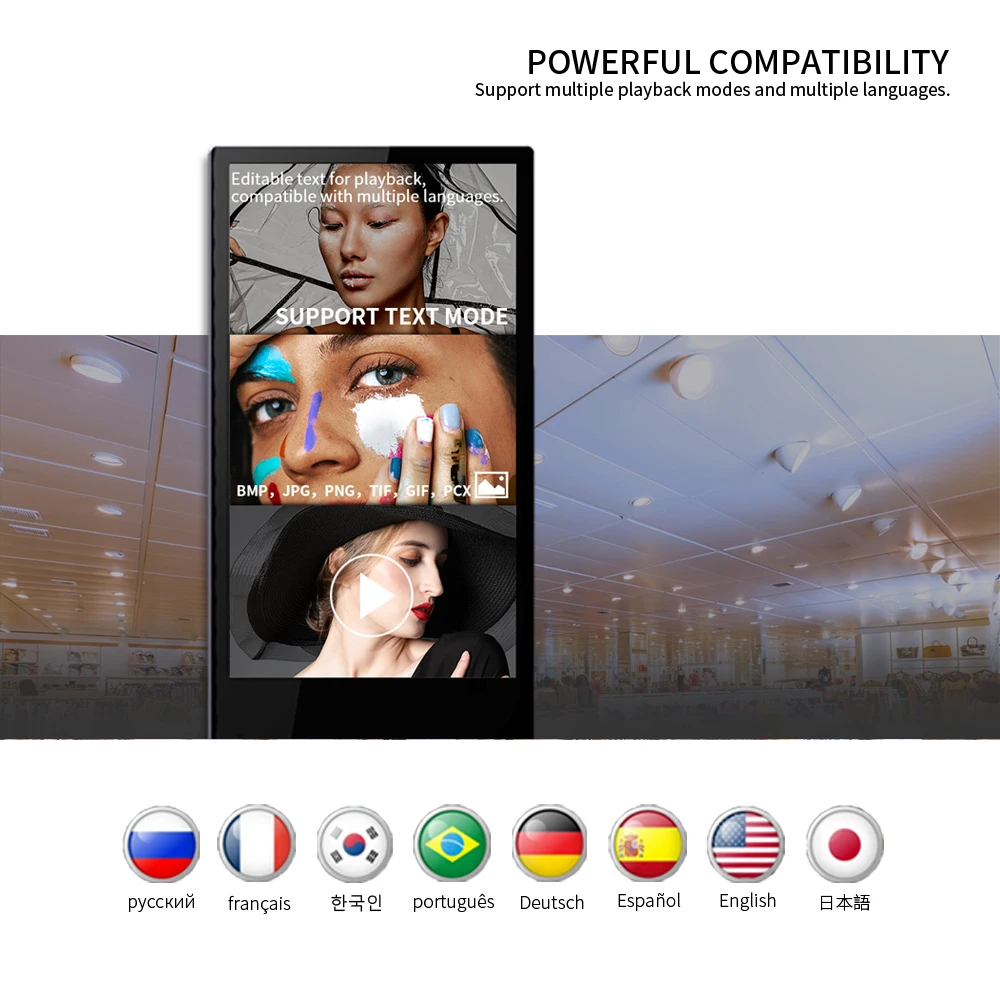 55-Zoll-Android-LCD-Werbeplayer mit digitaler Beschilderung